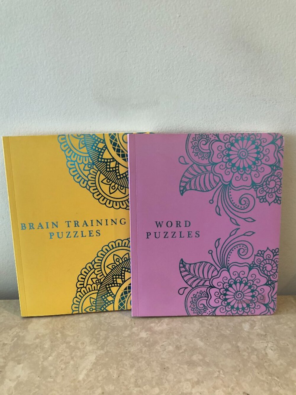NEW-Set of 2 Brain Training & Word Puzzle Books-Games Crossword Word Seek Search